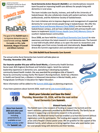 image of front page of newsletter