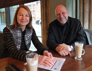 Dr. John Keady and Dr. Debra Morgan meet in Manchester, England.