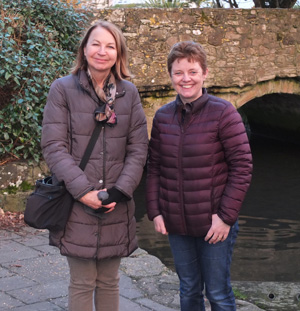 Dr. Debra Morgan (lt) with Dr. Michele Board in Bournemouth, England.